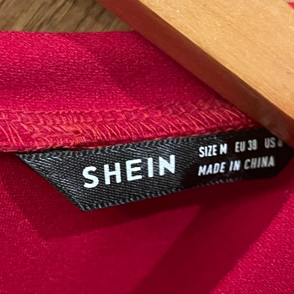 SHEIN Womens Puff Sleeve Top Pullover Keyhole Back - Picture 2 of 6